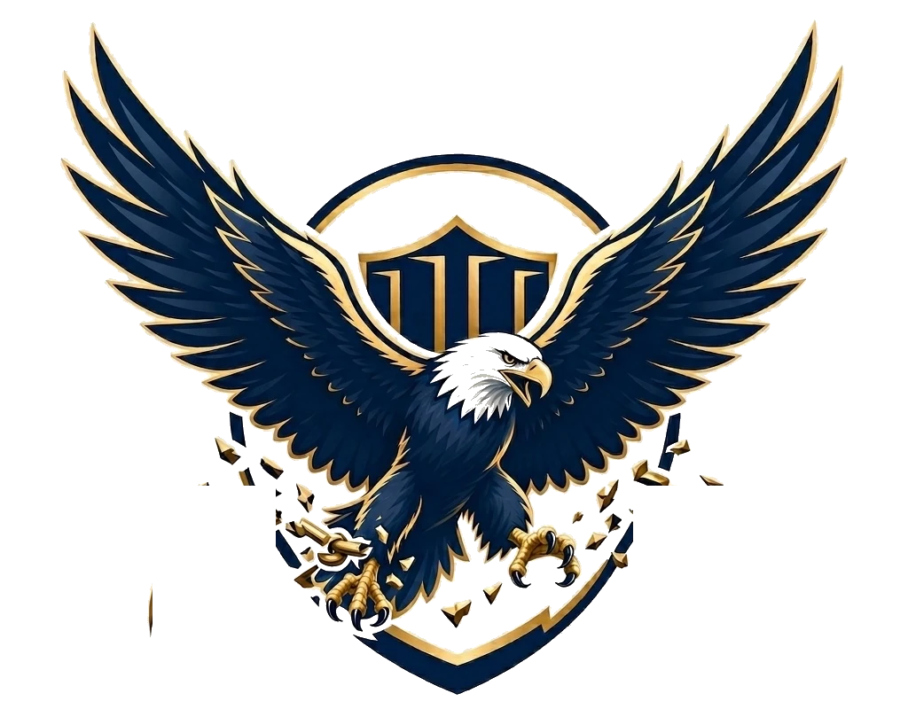 Freedom Exit Team crest — an eagle breaking free of chains